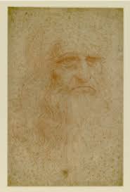 The subject is distinguished by his long hair and long waving beard which flow over the shoulders and. Leonardo Da Vinci S Self Portrait Drawn On Paper With Red Chalk The Download Scientific Diagram