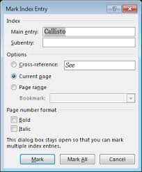 Right after you click the ok button you will see that word creates some index entry fields in our document. Create And Update An Index Word