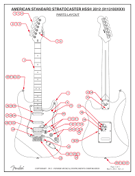 Parts list diagram for fender stratocaster st 462 less. American Standard Stratocaster Hss 2012 Manualzz