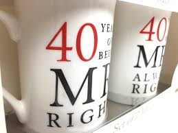After so many years of married life, it couldn't be more important to show your wife how much she means to you, but it may be difficult to come up with exciting 40th wedding anniversary gift ideas. 40th Ruby Wedding Anniversary Gift Pair Of Mugs Uk Gift Store Online