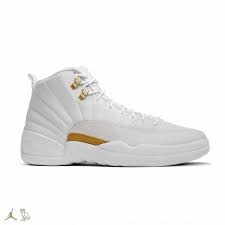 Air Jordan 12 Black White And Gold Men S Drake Nike Air Jordan 12 Ovo White And Gold Sneakers Size 8 14 Air Jordans Nike Shoes Jordans Nike Air Jordans