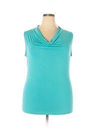 Details About Worthington Women Blue Sleeveless Top Xl Tall