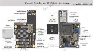 Iphone 11 11 Pro Max Motherboard Diagram Part Locations Rehot Cpu Bro Motherboard Iphone 11 Iphone