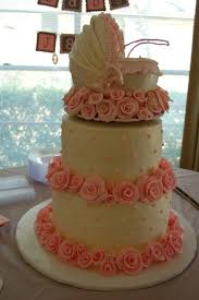 Baby Shower Cakes With Wilton Baby Carriage Cake Pan On Top Google Search Baby Shower Cakes Baby Shower Cakes Girl Baby Girl Cakes