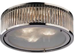 Elk Lighting Linden Polished Nickel Three Light 16 Wide Flush Mount Light Ek461033