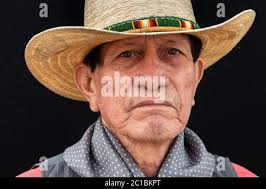 USA, Montana,Crow Agency, Custer Trading Post, Fred Oyebi, Kiowa,  Descendant of Millie Durgan. A white captive who lived with the Kiowa tribe  by choic Stock Photo