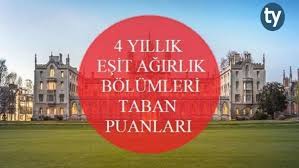 Eşit ağırlık bölümleri sözel bölümler sayısal bölümler. 4 Yillik Esit Agirlik Bolumleri Taban Puanlari 2018