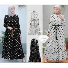 Gamis wolfis motif polkadot list. Gamis Motif Polka Syari Original Aqila Gamis Polkadot Gamis Pesta Gamis Lebaran Baju Branded Shopee Indonesia