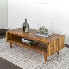 Reclaimed distressed round coffee table. Alexa Reclaimed Wood Coffee Table