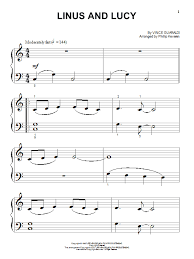 Free piano sheet music on easysheetmusic.com. Linus And Lucy Sheet Music Vince Guaraldi Big Note Piano