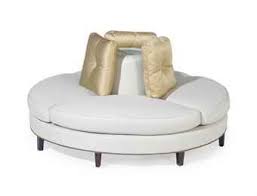 Orlando white circular leather sofa rental. A Circular White Upholstered Confidante Sofa Couches For Sale Round Couch Couch