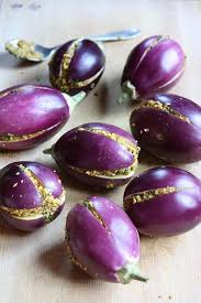 Asian Eggplant Recipe Stuffed With Ground Peanuts And Sesame Seeds Eggplant Recipes Indian Eggplant Recipes Indian Food Recipes