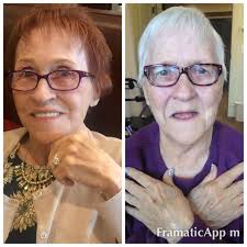 Mother-in-law's amazing transformation with red hair and dentures
