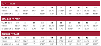 Sizing Chart Flag Anthem