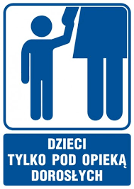 Znak - Dzieci tylko pod opieką dorosłych. Znak RB016 - TDC®