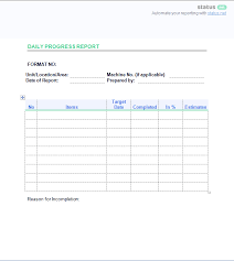 2 Smart Daily Progress Report Templates Free Download