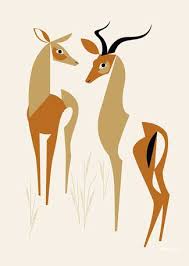 Wild Impala By Eleanor Grosch Graphic Art On Wrapped Canvas Animal Canvas Art Impala Animal