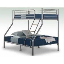 birlea nexus 3ft plus 4ft6 silver metal triple bunk bed frame in 2020 bunk beds bunk bed designs cool bunk beds