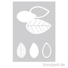 Schablonen sind bei richtigem gebrauch immer wieder verwendbar und mit textilfarbe oder schablonierfarbe auf verschiedenen untergründen. Schablone Blatter Mit Rakel Din A5