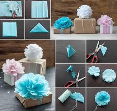 Sunflowers paper flower from manualidadesparahacerencasa. Diy Mini Tissue Paper Pom Pom Flower Gift Toppers Paper Flowers Diy Cute Diy Gift Wrap Paper Flowers
