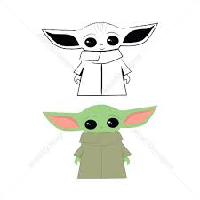 Super Cute Baby Yoda Svg Png Jpeg Ai Eps Digital File Download Vector Illustration Cricut Clipart Disney Star Wars Color Outline V5 In 2020 Star Wars Images Disney Star Wars Yoda
