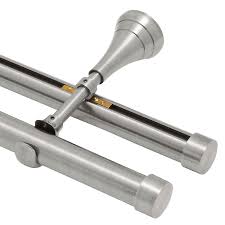 Colors will show price in the cart. 8 Aria Metal H Rail Mixed Double Traversing Rod Kit For 1 1 8 Curtain Track 3 1 2 And 6 1 2 Projection Each