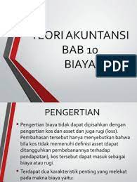 Ada keraguan yang besar akan kolektabilitas piutang. Teori Akuntansi Bab 10 Biaya