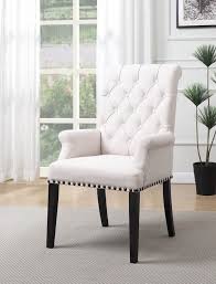 Exposed feet with faux wood finish. Beige Dining Room Arm Chair Speedyfurniture Com