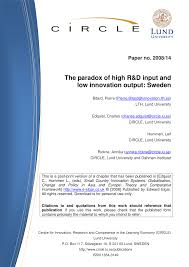 Pandemin har slagit hårt på nöjeslivet. Pdf Reconsidering The Paradox Of High R D Input And Low Innovation Sweden