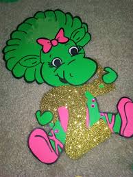 Barney Bj And Baby Bop Leave Barney Party Decoration An Adorable Hand Drawn Baby Bop With Sparkle Number For A Little Girl S 2nd Birthda Barney Party Barney Birthday Party Barney Birthday