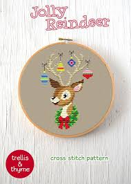 2020 popular 1 trends in home & garden, men's clothing with reindeer cross stitch and 1. Pdf Pattern Jolly Reindeer Cross Stitch Pattern Retro Christmas Cross Stitch Pattern Ki Cross Stitch Patterns Christmas Christmas Cross Stitch Cross Stitch