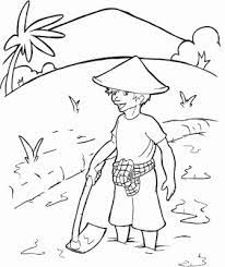 Mewarnai petani di sawah archives kumpulan gambar mewarnai. 94 Gambar Caping Petani Animasi Pilihan Cikimm Com
