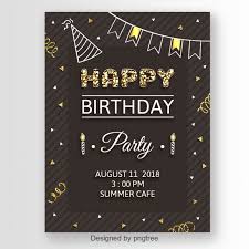 Black And Gold Design Png Birthday Invitation In Black And Gold Design Diseno De Invitacion Invitaciones De Cumpleanos Invitaciones