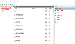 Image result for windows firewall inbound rule