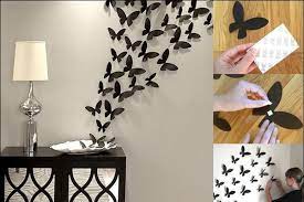 4) siapkan potongan pola yang cukup banyak agar hiasan untuk kalian yang tidak menyukai tempelan dinding yang ramai, anda dapat membuat. Diy Dekorasi Kamar Tidur Cantik Dengan Kupu Kupu 3d Parenting Fimela Com