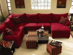 Enjoy cozy family movie nights and host classy cocktail parties alike all at this stylish sectional sofa. 8 Red Sectional Ideas Red Sofa Red Couch Living Room Red Couch
