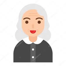 Yaşlı Kadın Avatar Simgesi Düz Biçim Vektör Illüstrasyonu  ©lukpedclub.gmail.com 443778236e ait Stok Vektör