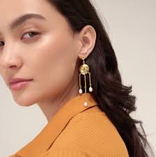 Ottoman Hands + Avra Gold Drop Earrings