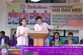 Maybe you would like to learn more about one of these? Sma Kristen Ypkpm Ambon Penyampaian Visi Misi Bakal Calon Ketua Dan Wakil Ketua Osis Periode 2019 2020