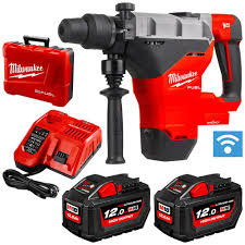 Milwaukee M18fhm 122c 18v 12 0ah Li Ion Cordless Fuel One Key Sds Max Rotary Hammer Combo Kit