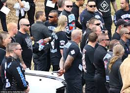 Looking for the best funeral company providers in adelaide? Bikie Rebels Enforcer Micky Ruthless Davey Is Laid To Rest In A Sidecar Coffin Daily Mail Online