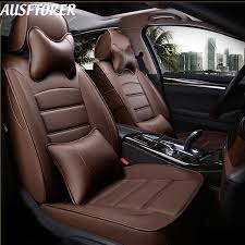 Ausftorer Genuine Leather Cover Seats For Skoda Octavia A7 A6 2017 Custom Fit Auto Seat Covers Cushion Supports Accessories Sets Automobiles Seat Covers Aliexpress