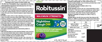Robitussin Maximum Strength Nighttime Cough Dm