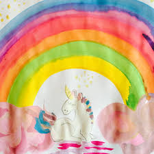 Malen Mit Kindern Einhorn Regenbogen Wasserfarben Basteln Fruhling Kinder Malen Mit Kindern Schultute Basteln