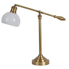 Allen Roth 22 5 In Brass Electrical Outlet Pharmacy Table Lamp With Glass Shade Lowes Com Lamp Glass Shades Table Lamp