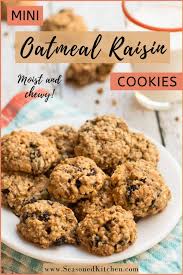 Mini Oatmeal Raisin Cookies Recipe A Well Seasoned Kitchen Recipe Cookie Recipes Oatmeal Raisin Oatmeal Raisin Cookies Raisin Cookies