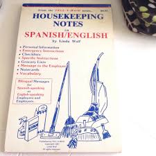 Housekeeping Notes In Spanish English By Linda Wolf Tell A Maid Series 1980s Translator Book Language De Spanish Notes How To Speak Spanish Vintage Notebook