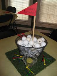 This is the coolest golf party ever in the history of golf parties. Golf Retirement Party Centerpieces Holiday Inn Orange County Event Venue Golf Birthday Party Happy 60th Birthday Retirement Decorations