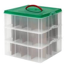 Treekeeper adjustable ornament storage box in green. Snapware Ornament Box Foodstoragecontainer