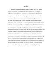 The industry is required to report to the student so that the student can explain the practical training. Industrial Training Report Main Abstract Industrial Training Is An Important Phase Of A Student Life A Well Planned Properly Executed And Evaluated Course Hero